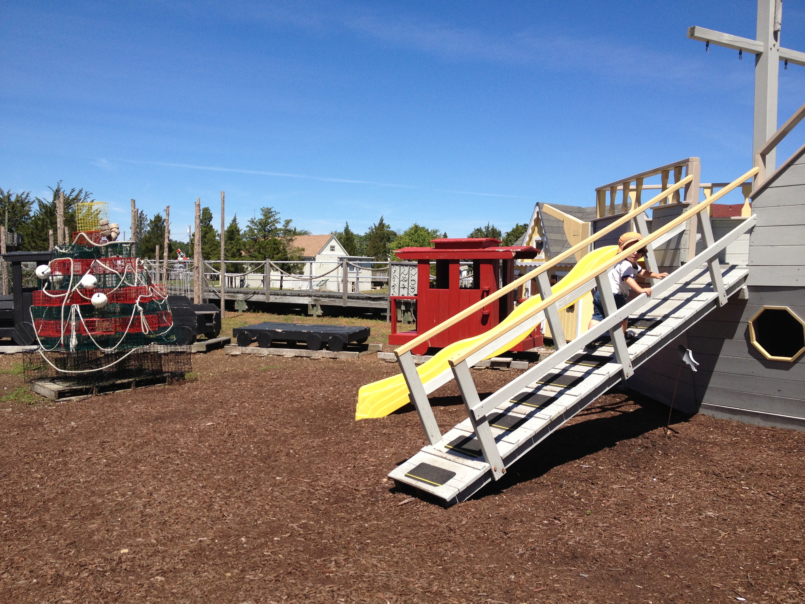 Tuckerton Seaport offers fun and educational programs, exhibits and activities. They also have this really cool playground!