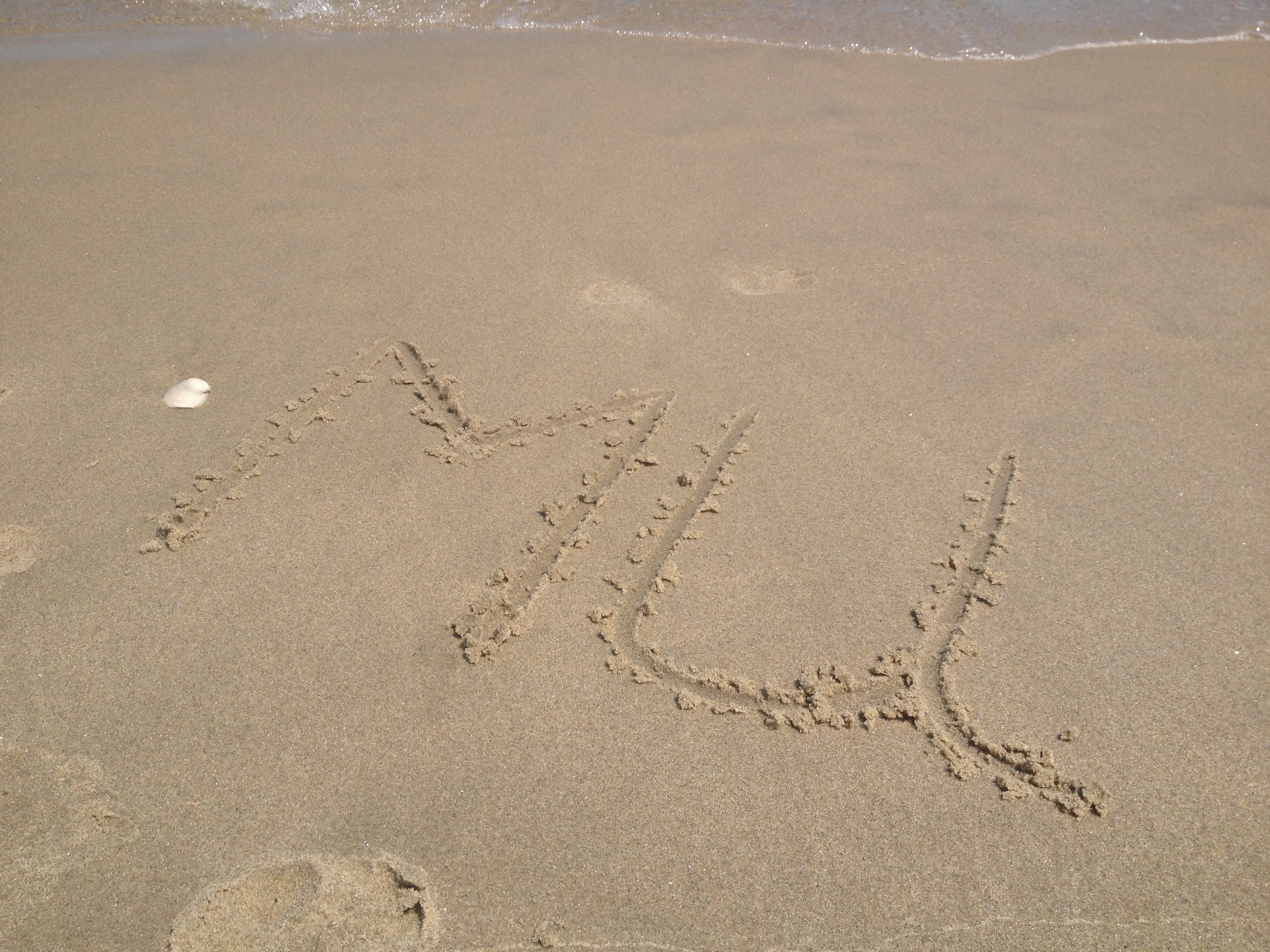 Letters in the sand