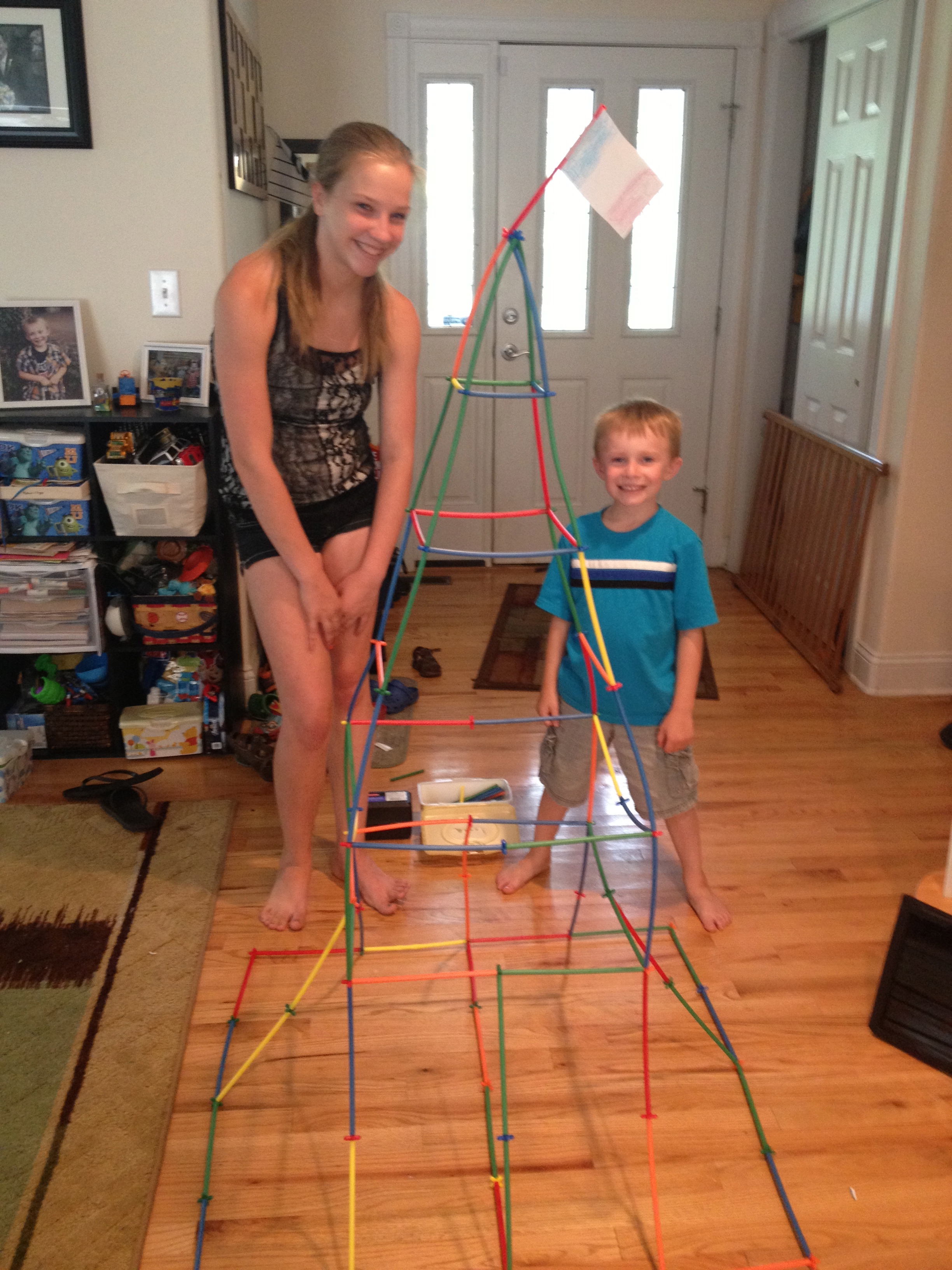 Tyler and his friend Sam built their own Eiffel Tower on France Day!