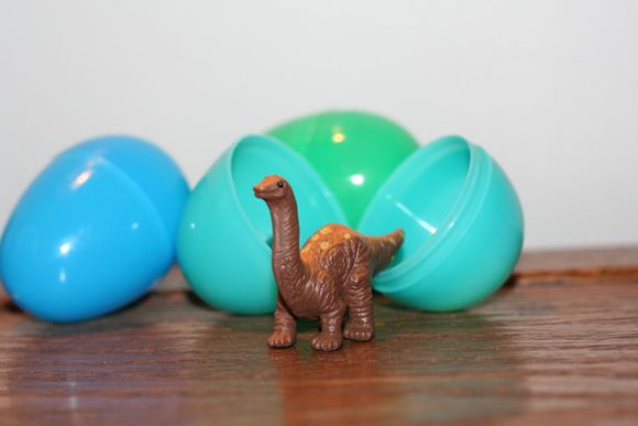 Dinosaurs are perfect for hiding inside Easter eggs!